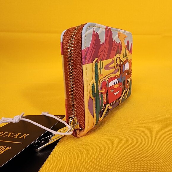 Loungefly Disney Pixar Cars Lightning McQueen and Mater Desert Zip Wallet NEW - Picture 4 of 14